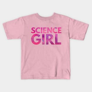 Science Girl Design | Female Science Fans Pink Nebula Kids T-Shirt